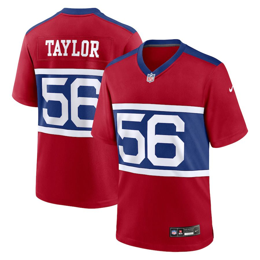 Men New York Giants #56 Lawrence Taylor Nike Century Red Alternate Retired Player Game NFL Jersey